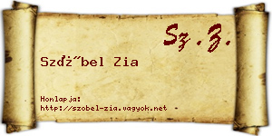Szóbel Zia névjegykártya